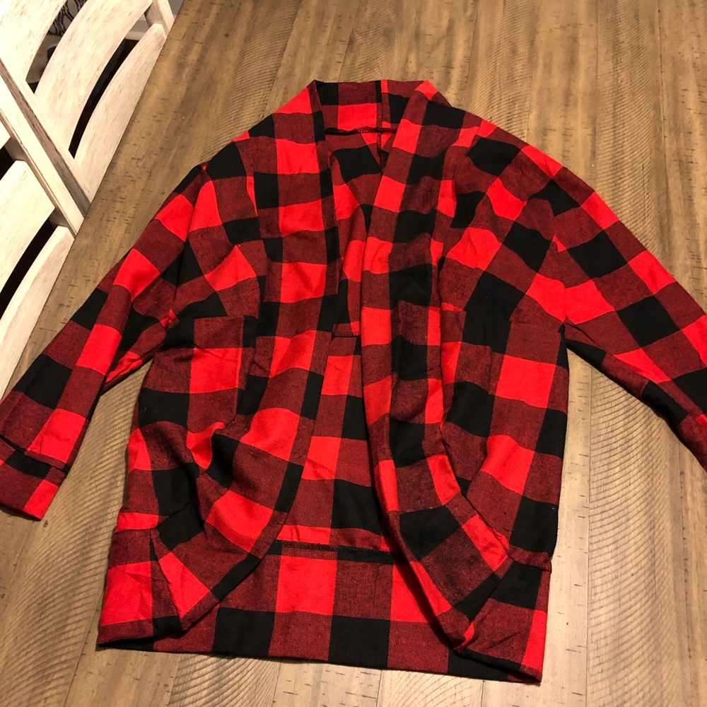 Plaid red jacket